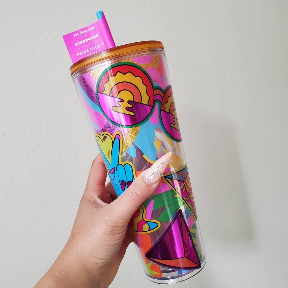 Starbucks 2023 Pride Tim Singleton Collab Colorful Graphics Venti Tumbler Cup